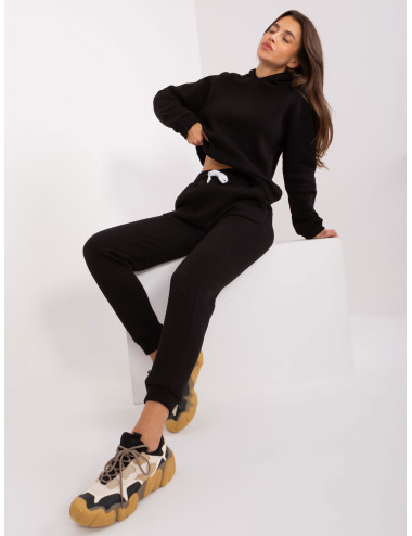Black basic tracksuit with trousers  
