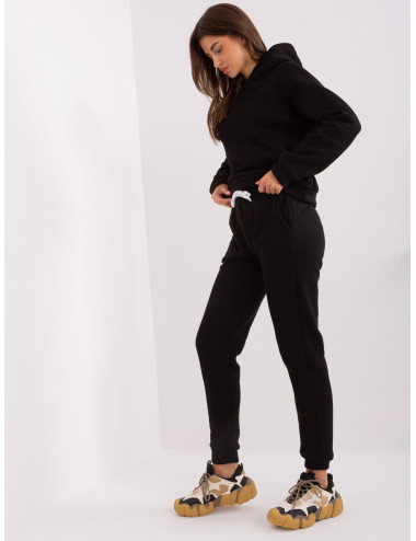 Black basic tracksuit with trousers  