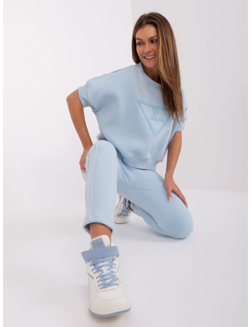 Light blue tracksuit set with sweatshirt 