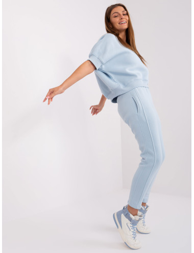 Light blue tracksuit set with sweatshirt 