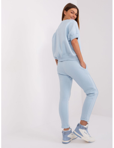 Light blue tracksuit set with sweatshirt 