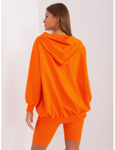 Orange casual three-piece set with top 