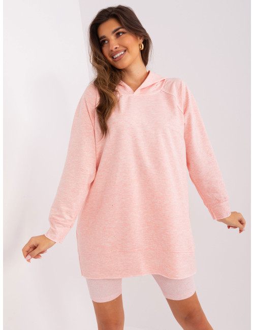 Light pink melange women's set 