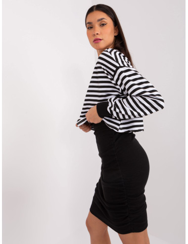 Black and white basic set with ribbed dress 