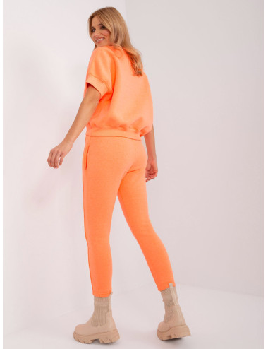 Fluo orange tracksuit with lettering  