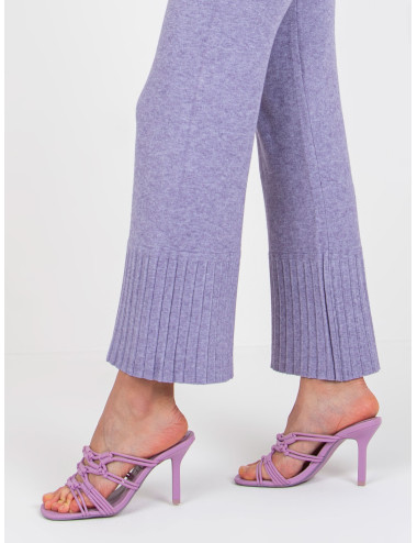 Purple Women's Wide Leg Knitted Pants  