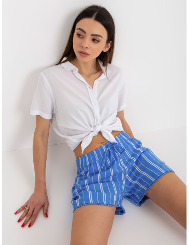 Blue summer casual shorts with stripes FRESH MADE 