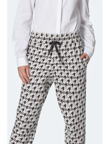 Pantalon de survêtement à motif pied-de-poule 