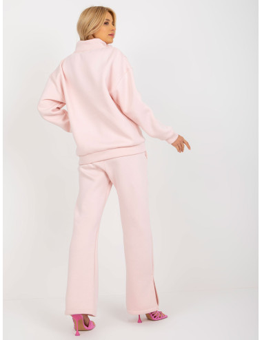 Light pink three-piece sweatsuit set with top 