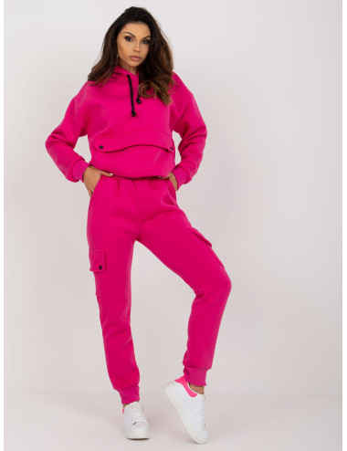 Fuchsia women's sweatshirt set with warming 