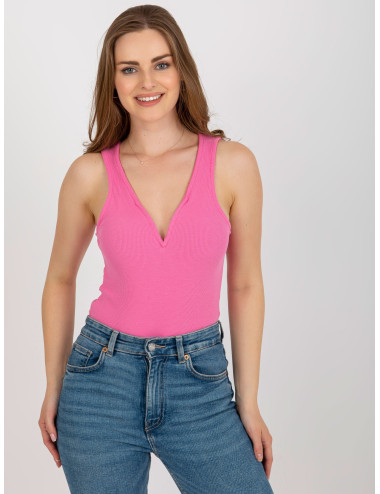 Pink cotton body basic with a band 