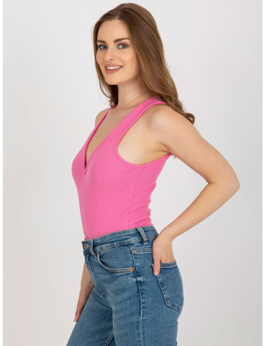 Pink cotton body basic with a band 