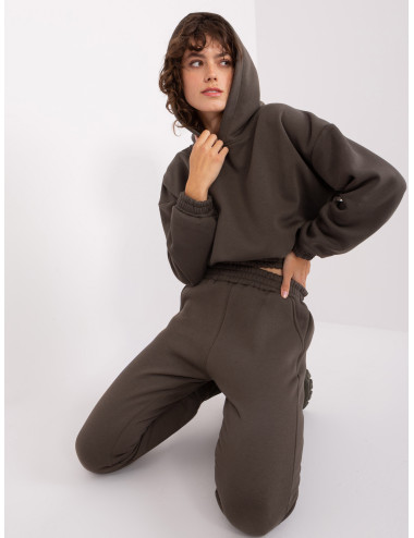 Dark khaki two-piece tracksuit 