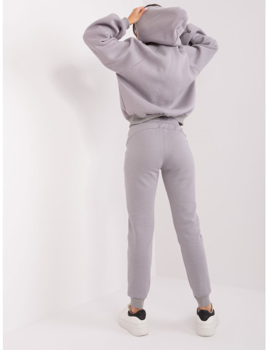 Grey basic tracksuit set with trousers  