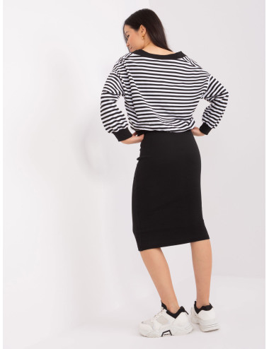 Black and white basic set with midi dress 