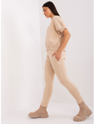 Beige insulated tracksuit 