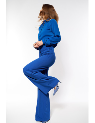 Pantalon palazzo bleu 