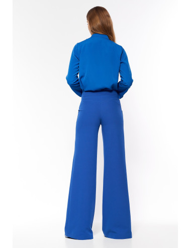 Pantalon palazzo bleu 