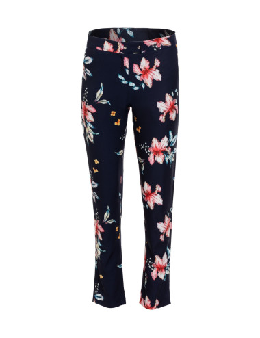 Pantalon fleuri élégant avec jambes légèrement fuselées 