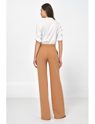 Pantalon coupe ample caramel 