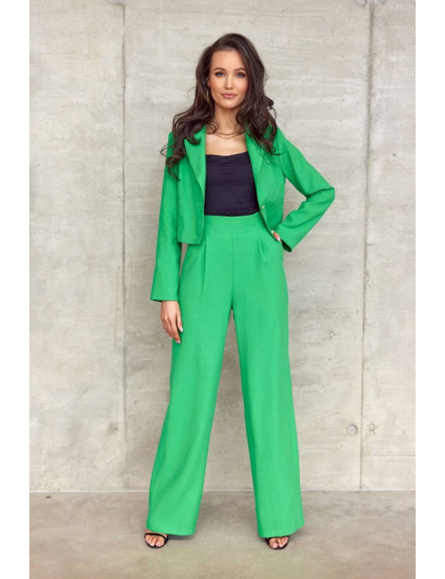 Pantalon large taille haute VERT 