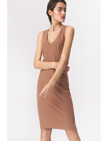Karmelowa sukienka mini 