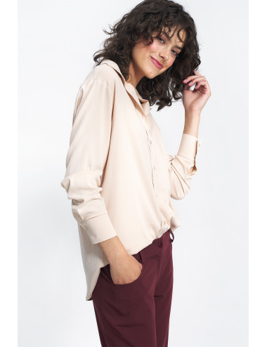 Chemise en viscose beige 